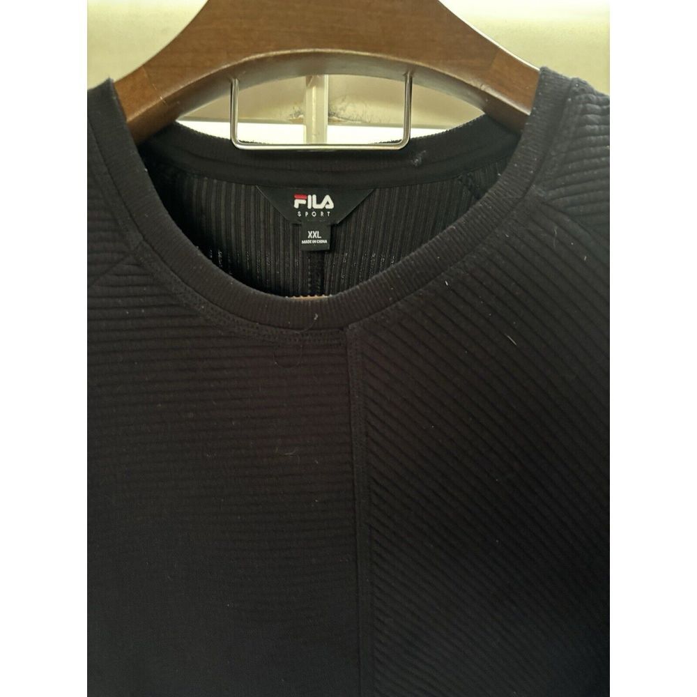 FILA Womens Long Sleeve Sweater Black‎ Size XXL Ribbed